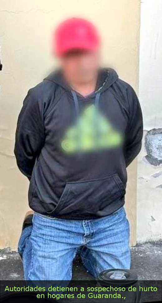 Autoridades detienen a sospechoso de hurto en hogares de Guaranda