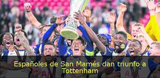 Españoles de San Mamés dan triunfo a Tottenham 
