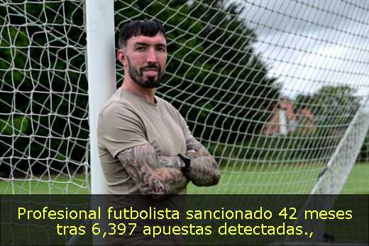 Profesional futbolista sancionado 42 meses tras 6,397 apuestas detectadas