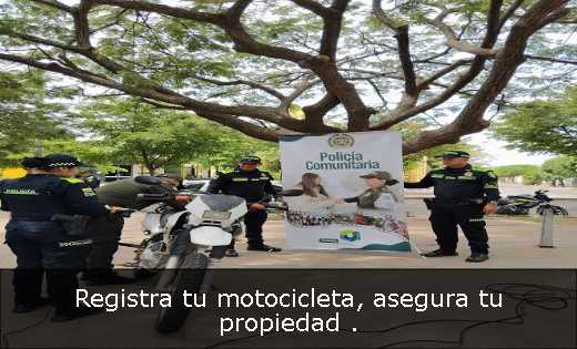 Registra tu motocicleta, asegura tu propiedad 