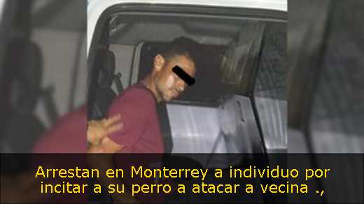 Arrestan en Monterrey a individuo por incitar a su perro a atacar a vecina 