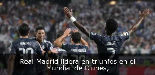 Real Madrid lidera en triunfos en el Mundial de Clubes