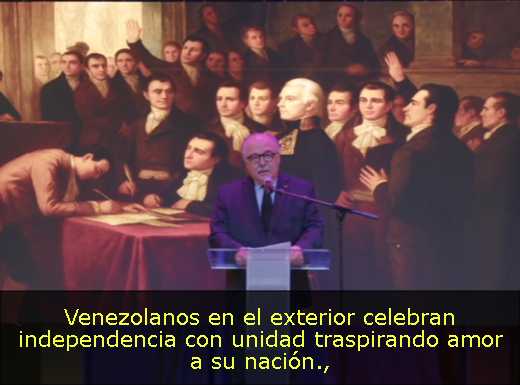 Venezolanos en el exterior celebran independencia con unidad traspirando amor a su nación