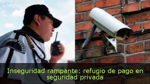 Inseguridad rampante: refugio de pago en seguridad privada 
