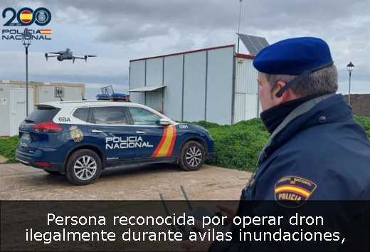 Persona reconocida por operar dron ilegalmente durante avilas inundaciones
