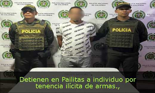 Detienen en Pailitas a individuo por tenencia ilícita de armas
