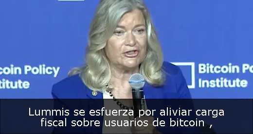 Lummis se esfuerza por aliviar carga fiscal sobre usuarios de bitcoin 