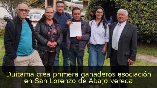 Duitama crea primera ganaderos asociación en San Lorenzo de Abajo vereda