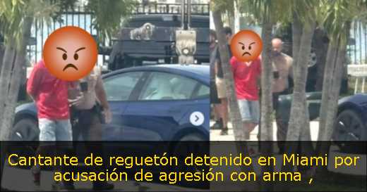 Cantante de reguetón detenido en Miami por acusación de agresión con arma 