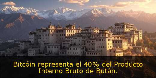 Bitcóin representa el 40% del Producto Interno Bruto de Bután