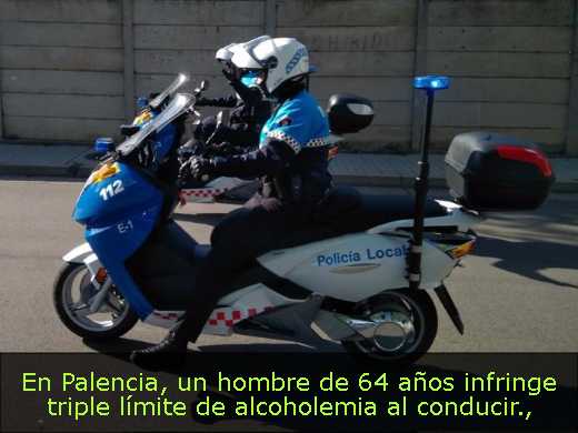 En Palencia, un hombre de 64 años infringe triple límite de alcoholemia al conducir