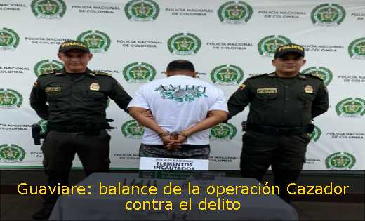Guaviare: balance de la operación Cazador contra el delito 