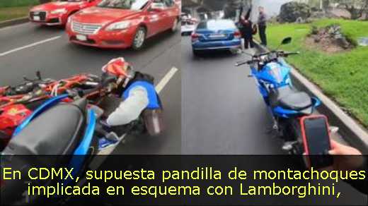 En CDMX, supuesta pandilla de montachoques implicada en esquema con Lamborghini