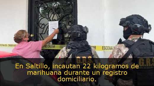 En Saltillo, incautan 22 kilogramos de marihuana durante un registro domiciliario