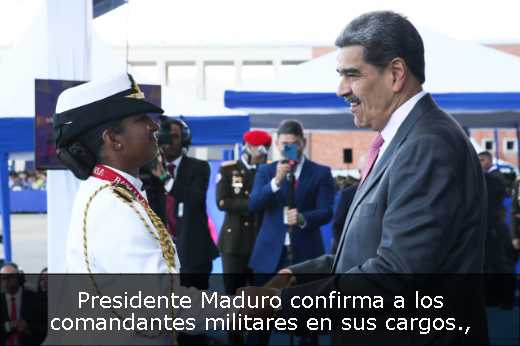 Presidente Maduro confirma a los comandantes militares en sus cargos