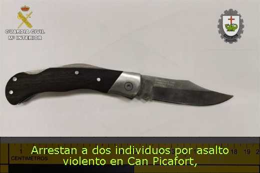 Arrestan a dos individuos por asalto violento en Can Picafort
