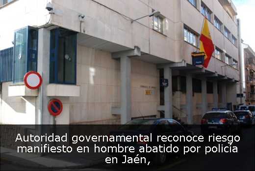 Autoridad governamental reconoce riesgo manifiesto en hombre abatido por policía en Jaén