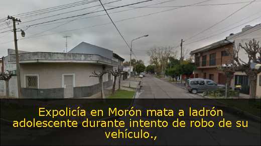 Expolicía en Morón mata a ladrón adolescente durante intento de robo de su vehículo
