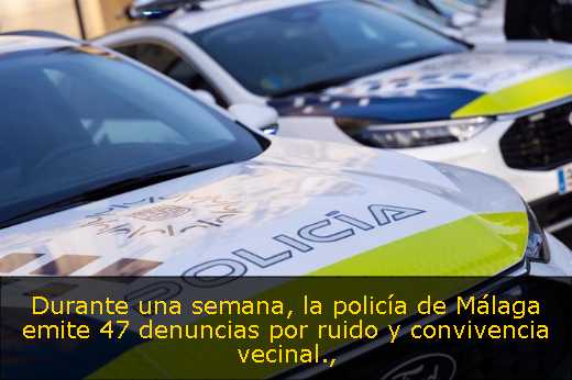 Durante una semana, la policía de Málaga emite 47 denuncias por ruido y convivencia vecinal
