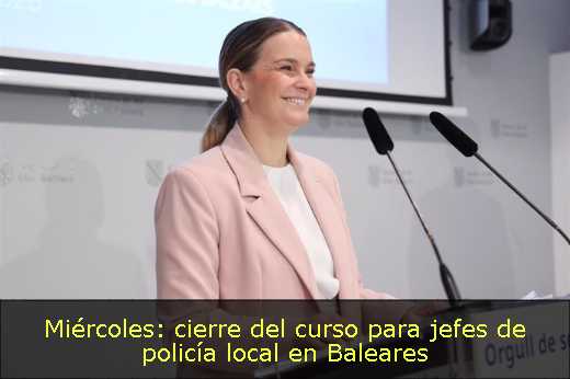 Miércoles: cierre del curso para jefes de policía local en Baleares<s>