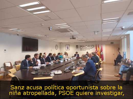 Sanz acusa política oportunista sobre la niña atropellada, PSOE quiere investigar