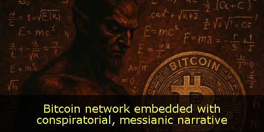 Bitcoin network embedded with conspiratorial, messianic narrative