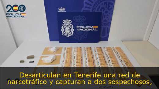 Desarticulan en Tenerife una red de narcotráfico y capturan a dos sospechosos