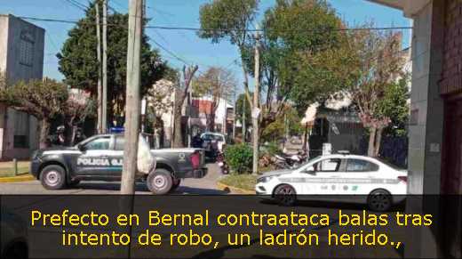 Prefecto en Bernal contraataca balas tras intento de robo, un ladrón herido
