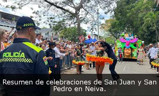 Resumen de celebraciones de San Juan y San Pedro en Neiva