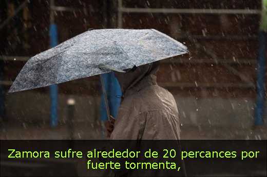 Zamora sufre alrededor de 20 percances por fuerte tormenta