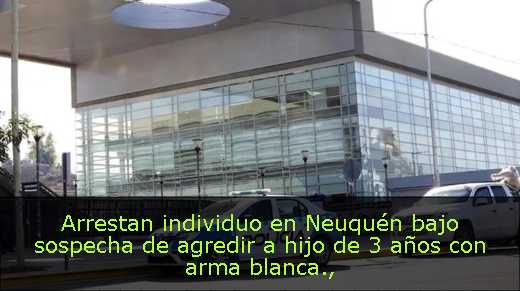 Arrestan individuo en Neuquén bajo sospecha de agredir a hijo de 3 años con arma blanca