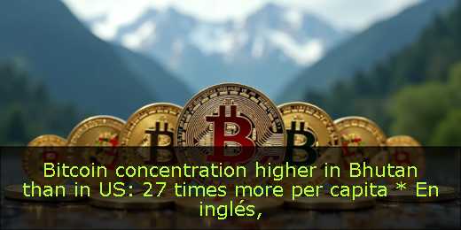 Bitcoin concentration higher in Bhutan than in US: 27 times more per capita * En inglés