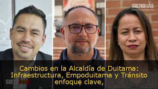 Cambios en la Alcaldía de Duitama: Infraestructura, Empoduitama y Tránsito enfoque clave