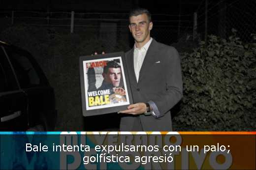 Bale intenta expulsarnos con un palo; golfística agresió