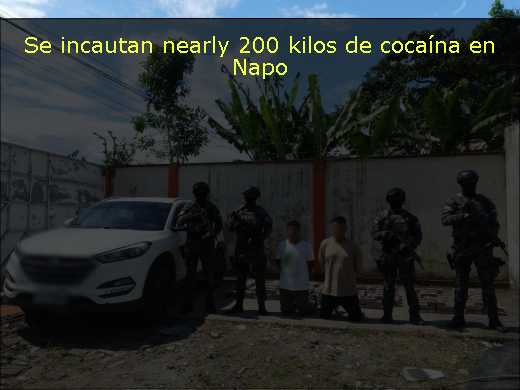 Se incautan nearly 200 kilos de cocaína en Napo