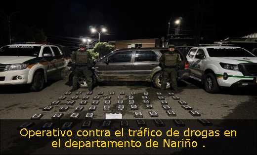 Operativo contra el tráfico de drogas en el departamento de Nariño 