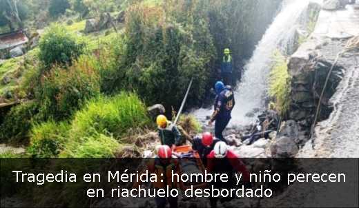 Tragedia en Mérida: hombre y niño perecen en riachuelo desbordado 