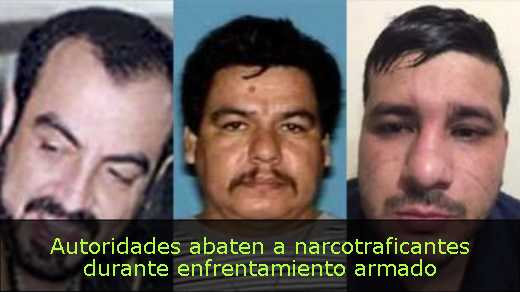 Autoridades abaten a narcotraficantes durante enfrentamiento armado 
