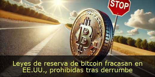 Leyes de reserva de bitcoin fracasan en EE.UU., prohibidas tras derrumbe