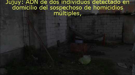 Jujuy: ADN de dos individuos detectado en domicilio del sospechoso de homicidios múltiples