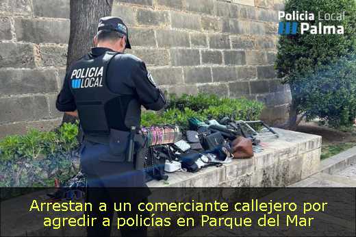 Arrestan a un comerciante callejero por agredir a policías en Parque del Mar 