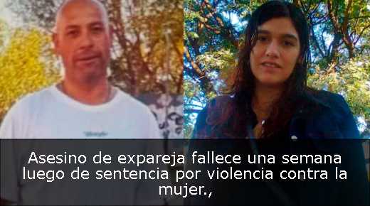 Asesino de expareja fallece una semana luego de sentencia por violencia contra la mujer