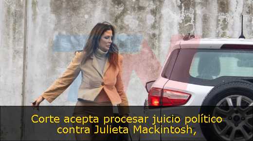 Corte acepta procesar juicio político contra Julieta Mackintosh Corte acepta procesar juicio político contra Julieta Mackintosh