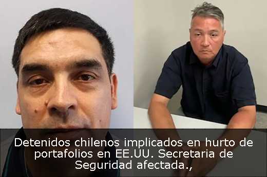 Detenidos chilenos implicados en hurto de portafolios en EE.UU. Secretaria de Seguridad afectada