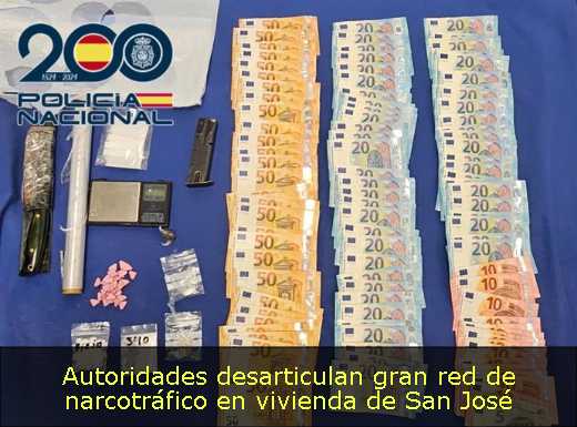 Autoridades desarticulan gran red de narcotráfico en vivienda de San José 