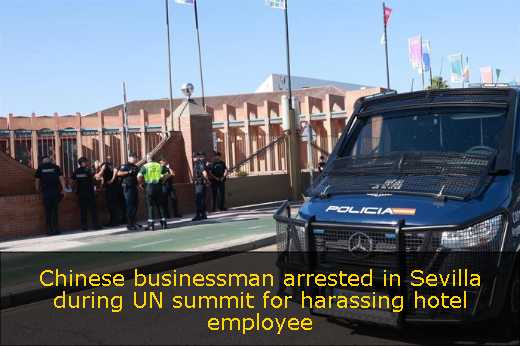 Chinese businessman arrested in Sevilla during UN summit for harassing hotel employee