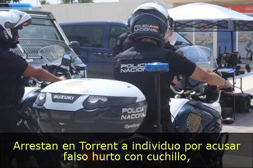 Arrestan en Torrent a individuo por acusar falso hurto con cuchillo