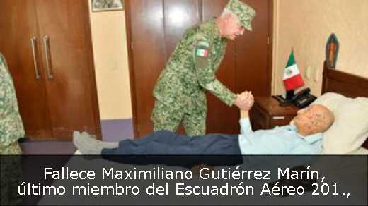 Fallece Maximiliano Gutiérrez Marín, último miembro del Escuadrón Aéreo 201