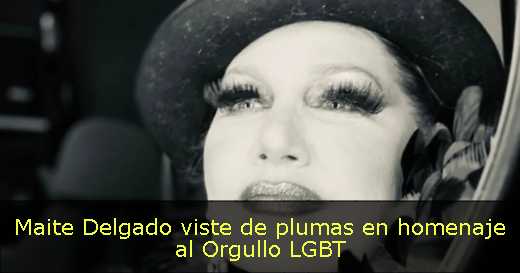 Maite Delgado viste de plumas en homenaje al Orgullo LGBT 