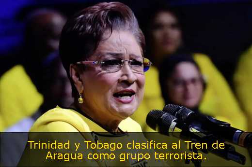 Trinidad y Tobago clasifica al Tren de Aragua como grupo terrorista